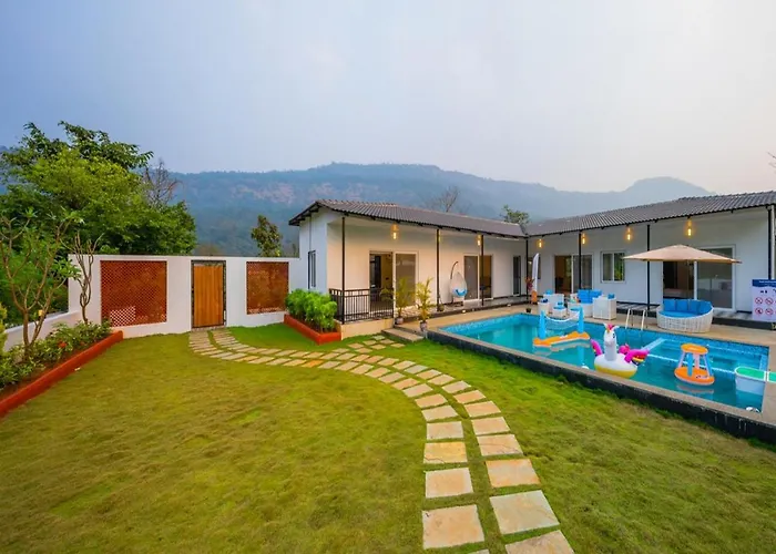 Saffronstays Turquoise Maison - 3Br Pool With Jacuzzi, Bonfire & Fruit Garden Near Lake Kalote,